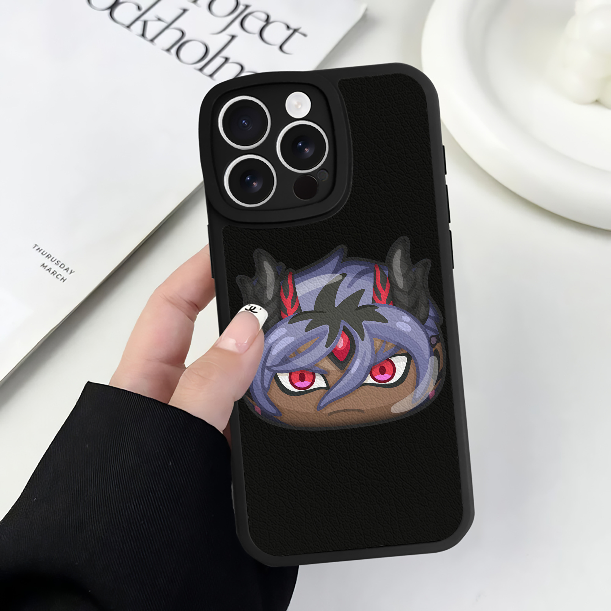 （画像用） 妖怪ウォッチ Yo-kai Watch 【iPhone 16シリーズ対応】シリコンスマホケース（レザー調） 材質：シリコン